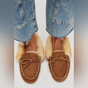 L.L. Bean Women's Wicked Good Moccasins, Real Shearling Slippers